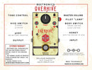Beetronics Overhive Mid-Gain Overdrive Pedal (Open Box)