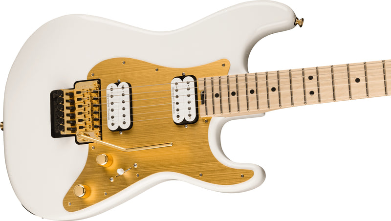 Charvel Pro Mod So Cal Style 1 HH FR Snow White with Gold Aluminum Pickguard