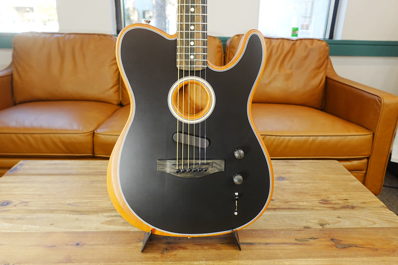 Fender American Acoustasonic Telecaster Acoustic-Electric Guitar Black