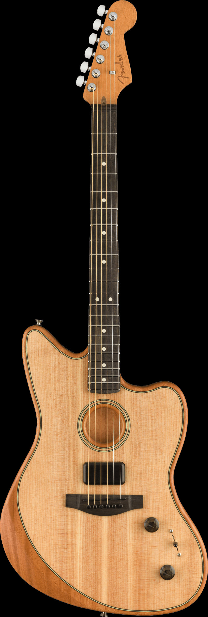 Fender American Acoustasonic Jazzmaster Natural Ebony Fingerboard (Open Box)