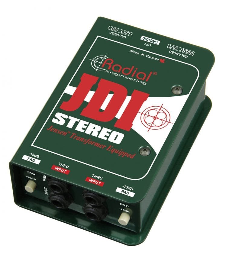 Radial JDI Stereo Jensen-equipped 2-channel Passive Instrument Direct Box (Open Box)