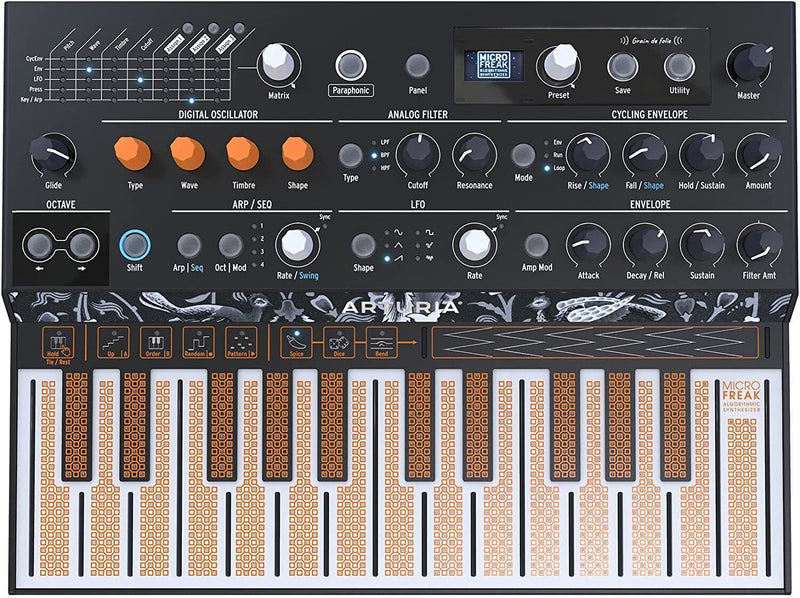 Arturia MICROFREAK Synthesizer, Hybrid Digital Analog Programmable Synthesizer