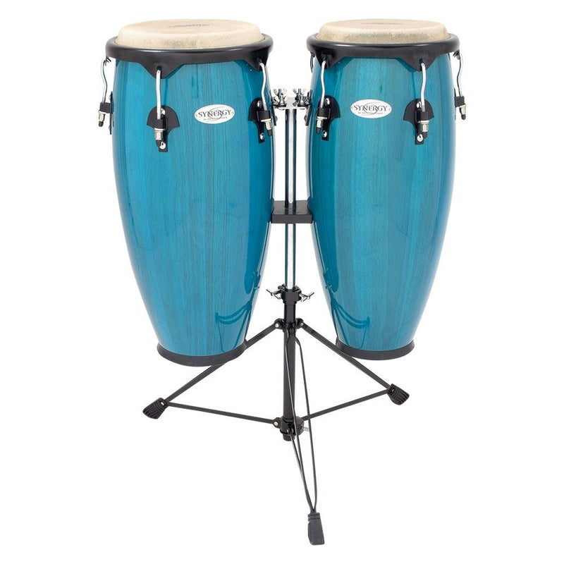 Toca Synergy Series Wood Conga Set with Stand - Bahama Blue (Open Box)