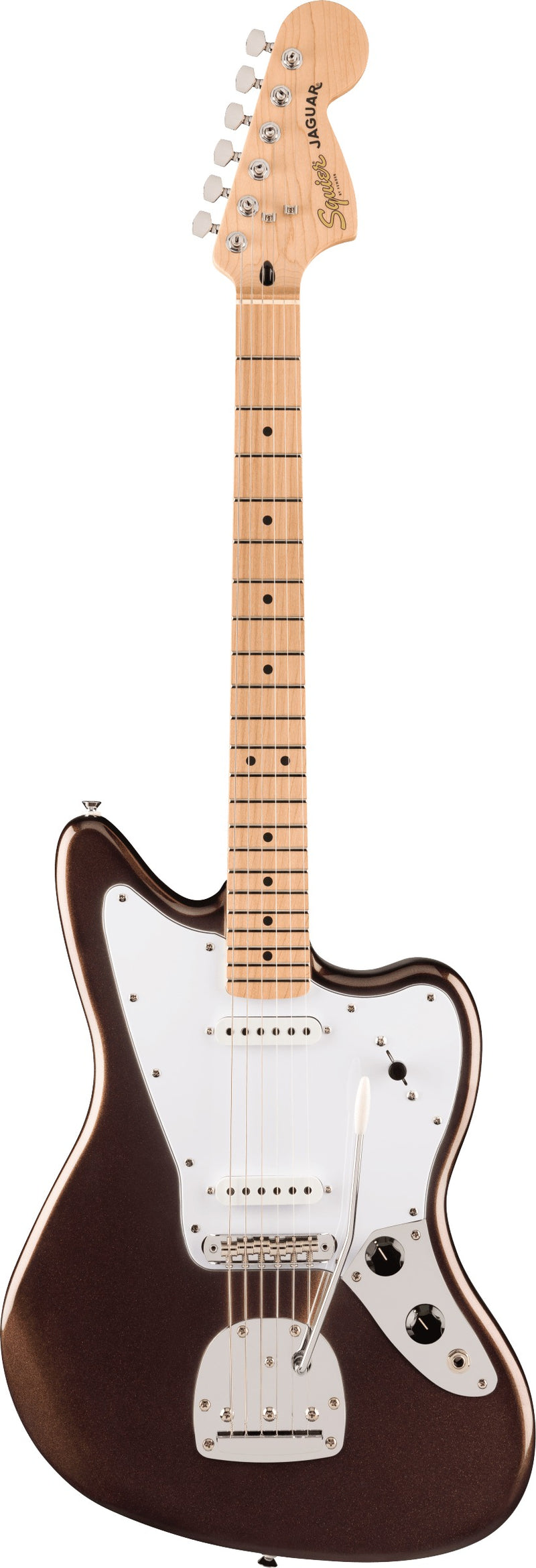 Affinity Series Jaguar, Maple Fingerboard, White Pickguard, Mystic Metallic Brown (Open Box)