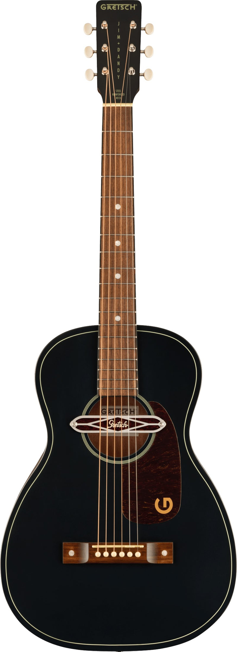 Gretsch Jim Dandy Deltoluxe Parlor - Tortoise Pickguard - Black Top (Open Box)