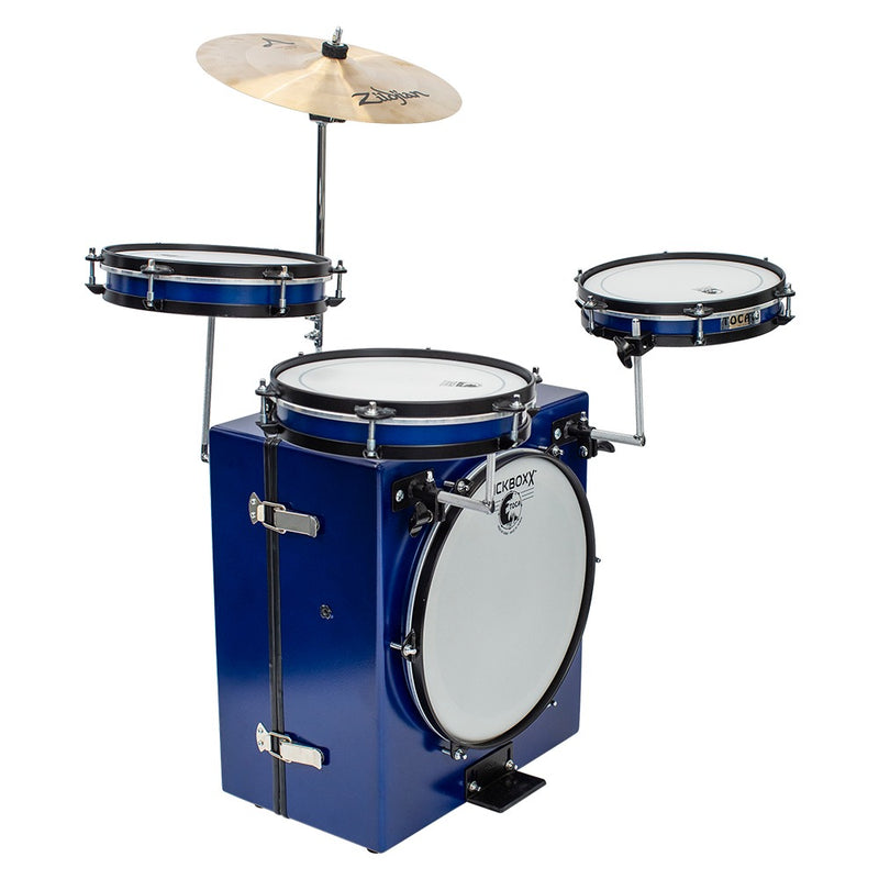 Toca Kickboxx Pro Suitcase Drum - Cobalt View (Open Box)