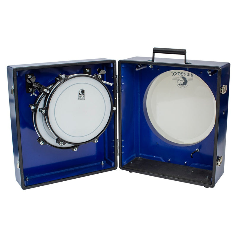 Toca Kickboxx Pro Suitcase Drum - Cobalt View (Open Box)
