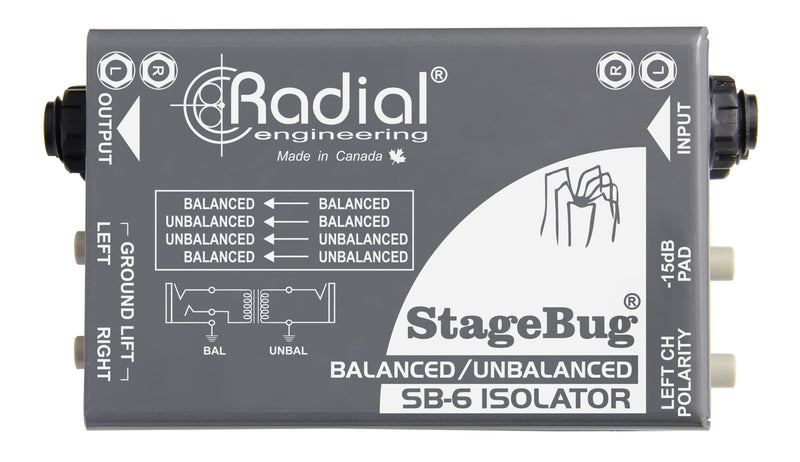Radial StageBug SB-6 Isolator 2-channel Line Isolator