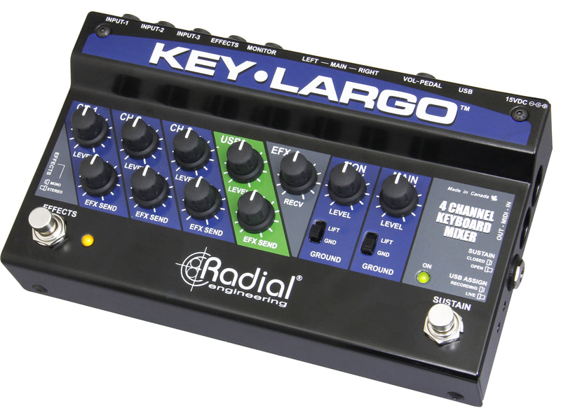 Radial Key-Largo Keyboard Mixer with Balanced DI Outs (Open Box)