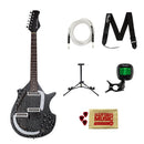 Danelectro Sitar - Black Crackle Accessory Bundle