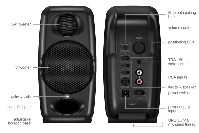 IK Multimedia iLoud Micro Monitor Pair - Black