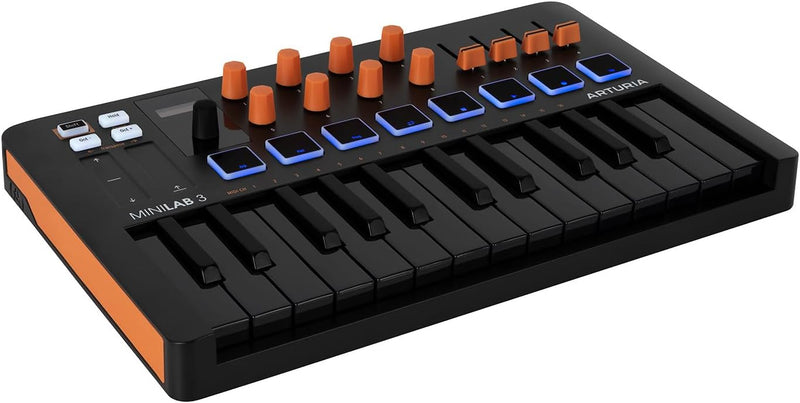 Arturia MiniLab 3 25 Slim-key Controller - Black/Orange