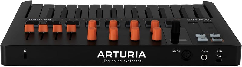 Arturia MiniLab 3 25 Slim-key Controller - Black/Orange (Open Box)
