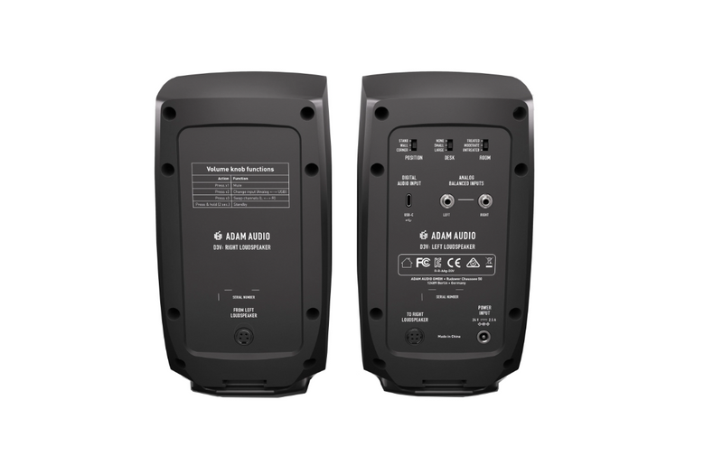 ADAM Audio D3V 3.5-inch Powered Studio Monitor Pair - Black