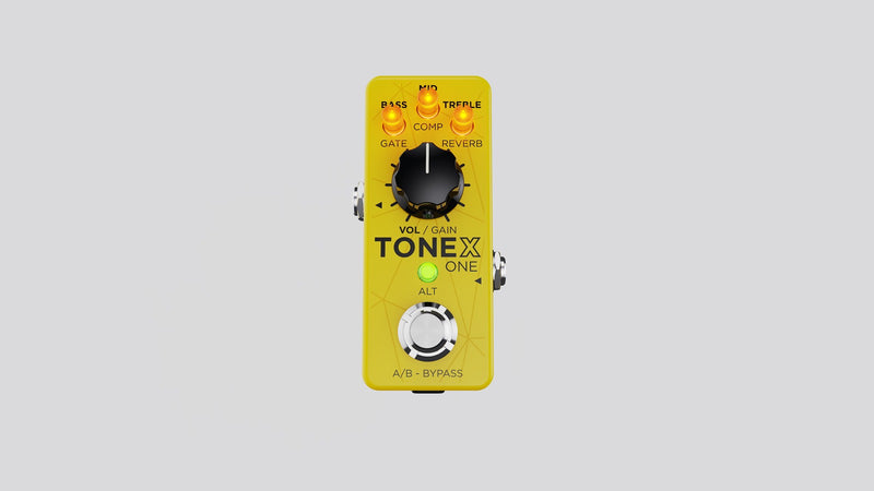 IK Multimedia TONEX ONE Brown Sound Amplifier/Cab/Effect Modeling Pedal - Limited Edition Yellow
