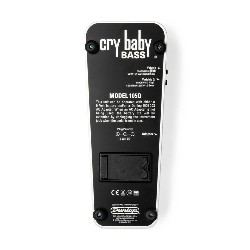 Dunlop 105Q Cry Baby Bass Wah Pedal (Open Box)