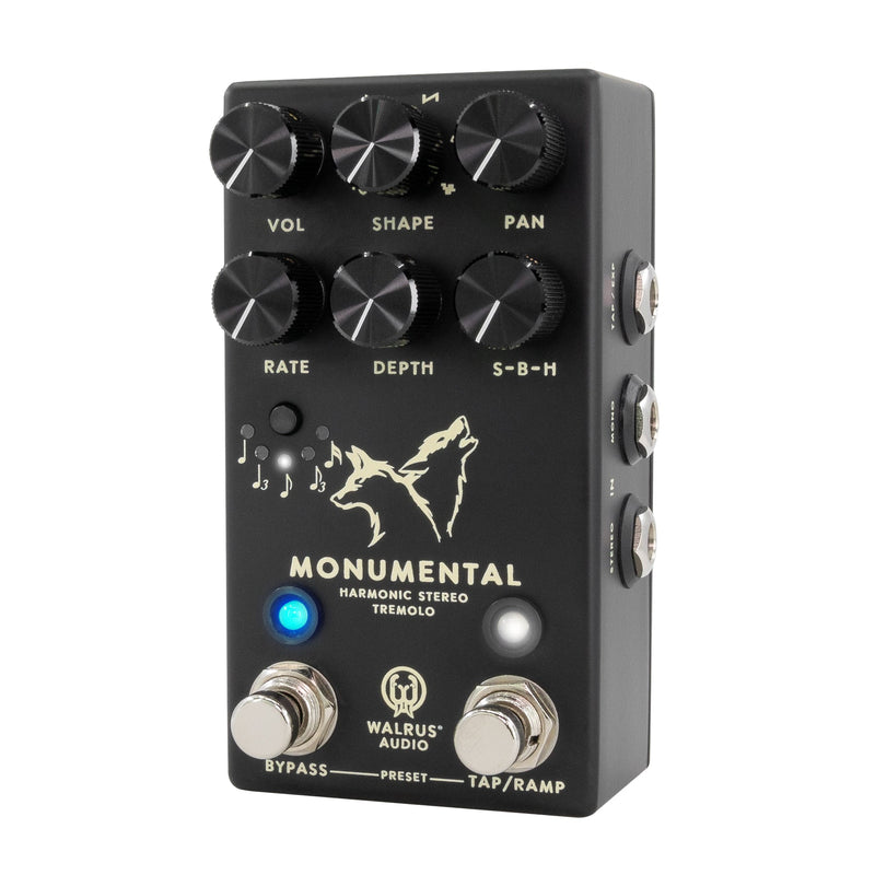 Walrus Audio Monumental Stereo Harmonic Tap Tremolo Black