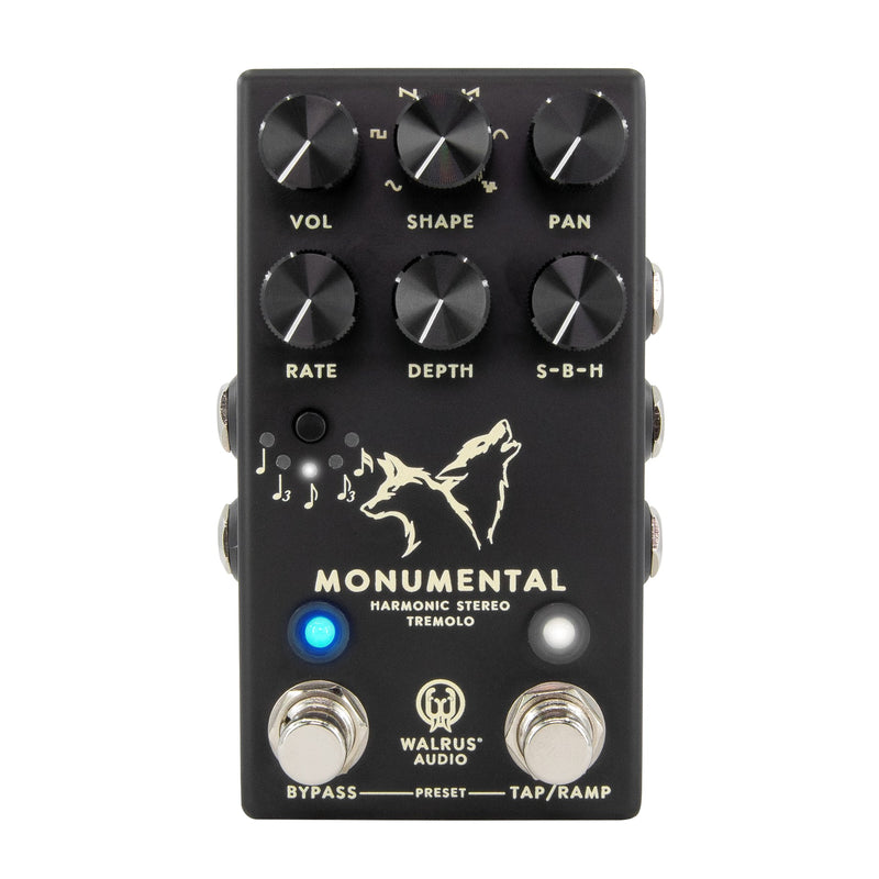 Walrus Audio Monumental Stereo Harmonic Tap Tremolo Black