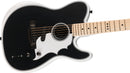 Fender Jack White Triplesonic Acoustasonic Telecaster - Satin Arctic White with Black Top