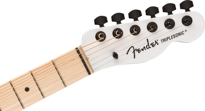 Fender Jack White Triplesonic Acoustasonic Telecaster - Satin Arctic White with Black Top