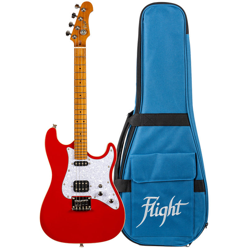Flight Pathfinder Electric Baritone Ukulele -Red
