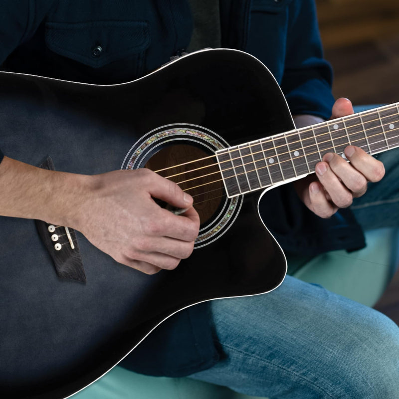 Washburn WA90CE Black Acoustic-Electric Guitar Kit