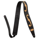 GRETSCH BLACK/TAN LEATHER F STRAP