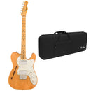 Squier Classic Vibe '70s Telecaster Thinline - Natural w/ Fender Strat/Tele Foam Core Case