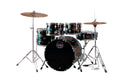Mapex COMET 5 PIECE COMPLETE SETUP 20" BD EBONY YELLOW GRAIN