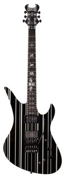 Schecter Synyster Gates Custom-S Electric Guitar - Black with Silver Stripes