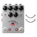 JHS Wanderer 2-in-1 Overdrive / Distortion Pedal with 2 Dunlop 6-Inch Patch Cables