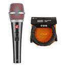sE Electronics V7 PTT Studio-grade Handheld Microphone with Push-To-Talk Button Supercardioid with 25 ft XLR Mic Cable
