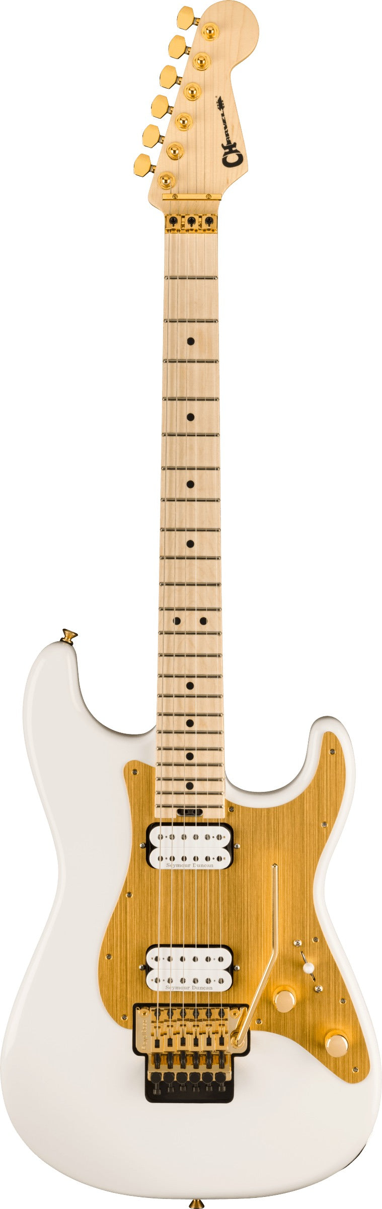 Charvel Pro Mod So Cal Style 1 HH FR Snow White with Gold Aluminum Pickguard