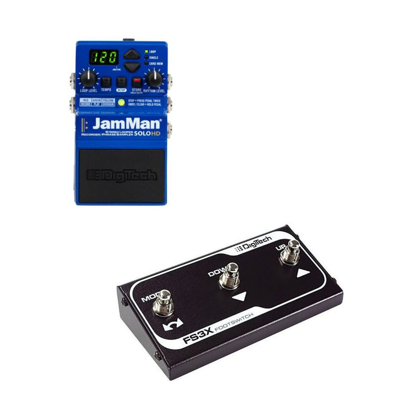 Digitech JamMan Solo HD w/ FS3X 3-button Foot Switch