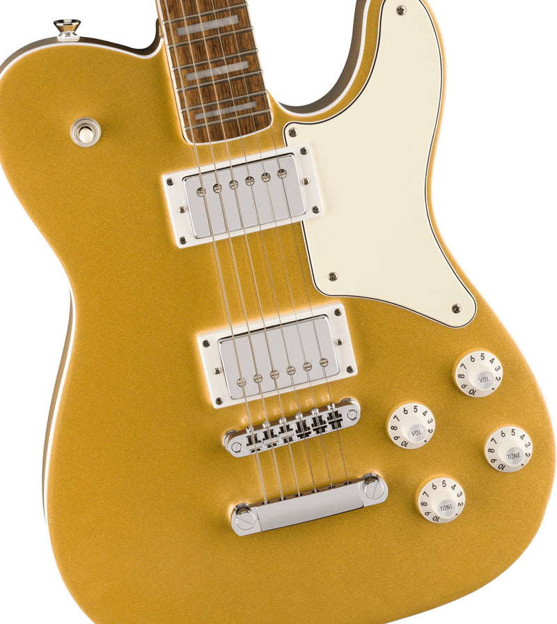 Squier Limited Edition Paranormal Troublemaker Telecaster Deluxe, Laurel Fingerboard, Parchment Pickguard, Aztec Gold