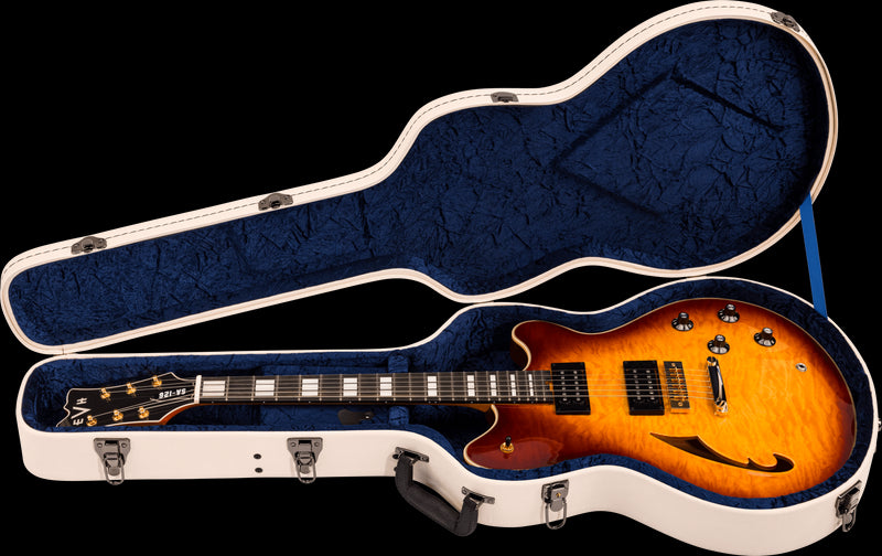 EVH SA-126 Special QM Quilted Maple Semi Hollowbody Electric Guitar with Case - Tobacco Sunburst
