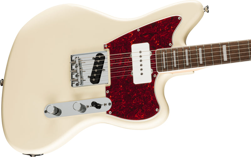 Fender Squier Limited Edition Paranormal Offset Telecaster SJ, Laurel Fingerboard, Tortoiseshell Pickguard, Olympic White