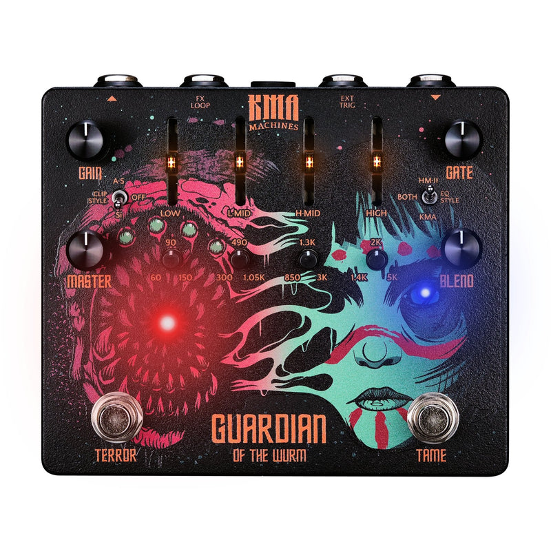 KMA Machines Guardian of the Wurm High Gain Distortion and Noise Gate Pedal