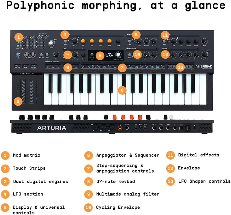 Arturia MiniFreak 37-key Hybrid Synthesizer (open box)