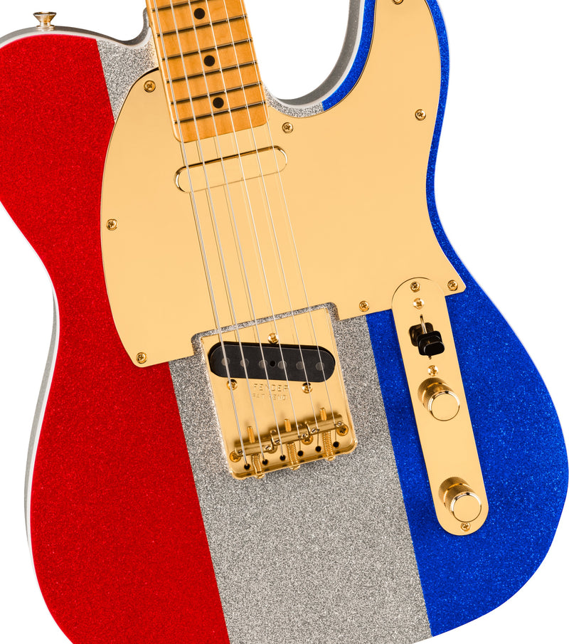 Fender Limited Edition Buck Owens Telecaster - Red, Silver and Blue Sparkle (Open Box)