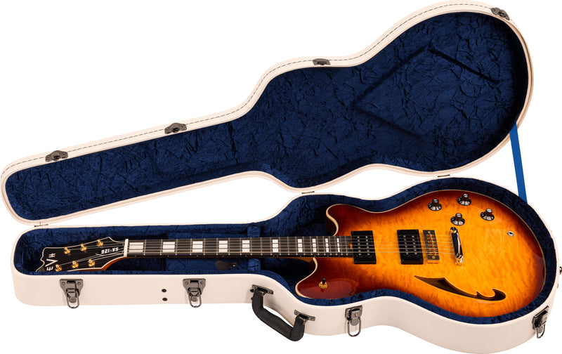 EVH SA-126 Special QM Quilted Maple Semi Hollowbody Electric Guitar with Case - Tobacco Sunburst (Open Box)