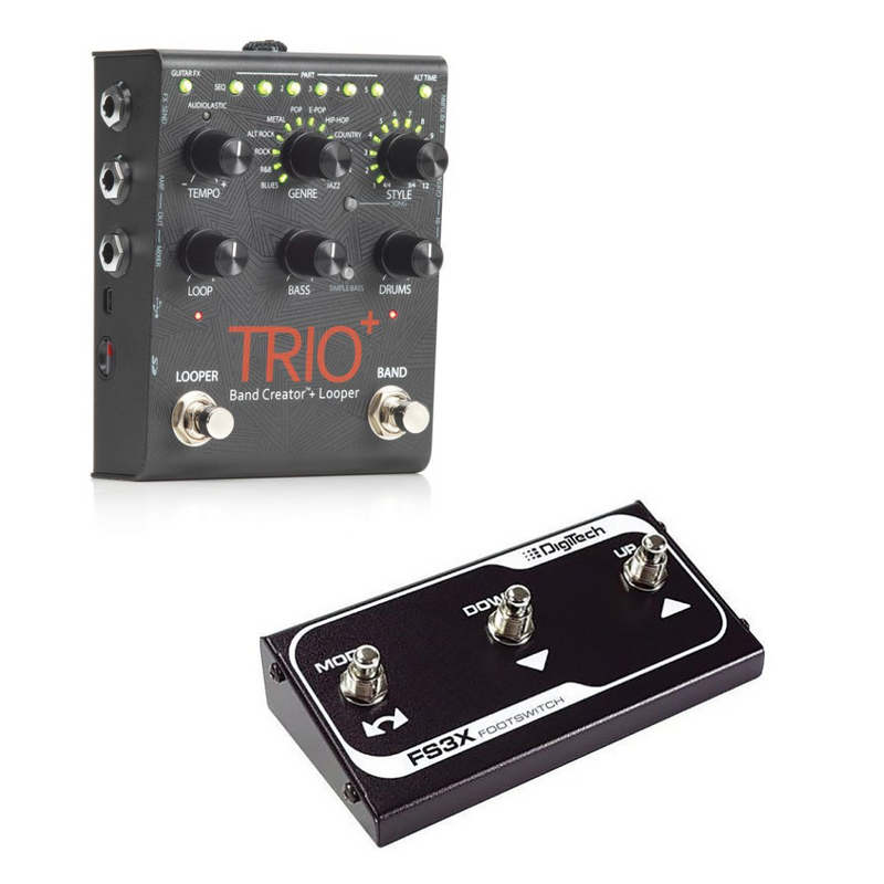 DigiTech Trio+ Band Creator and Looper Pedal w/ FS3X 3-button Foot Switch