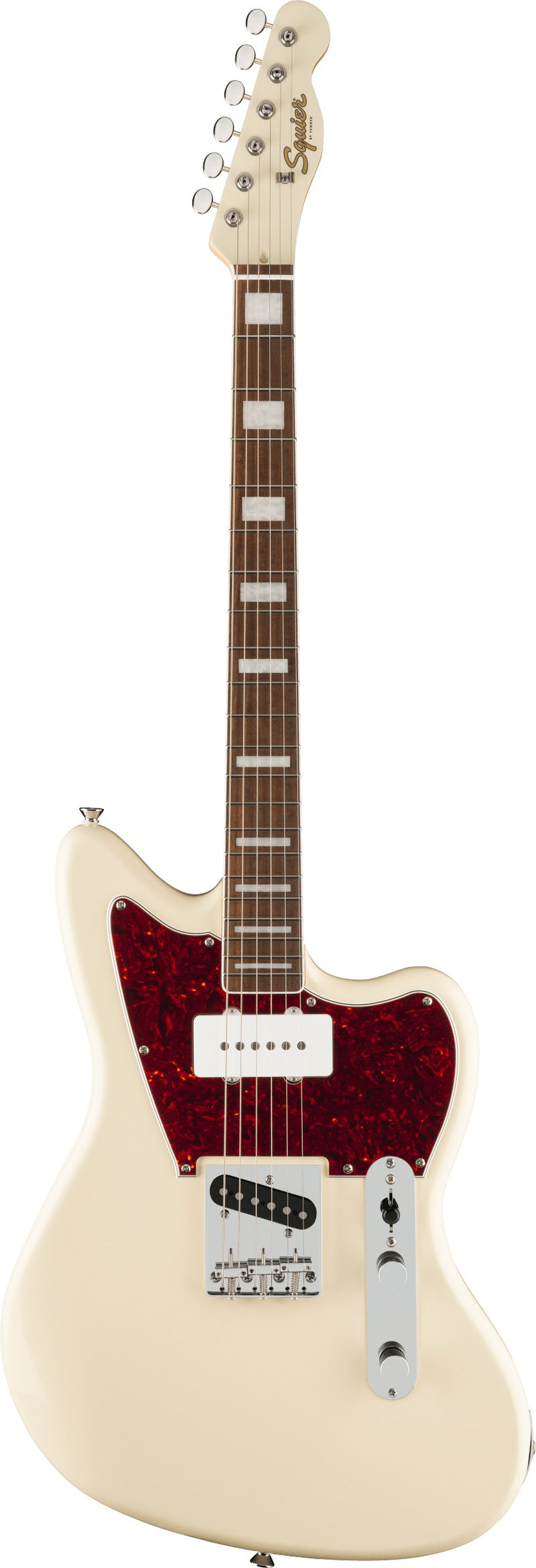 Fender Squier Limited Edition Paranormal Offset Telecaster SJ, Laurel Fingerboard, Tortoiseshell Pickguard, Olympic White