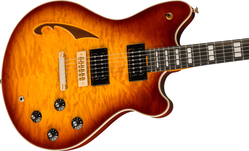 EVH SA-126 Special QM Quilted Maple Semi Hollowbody Electric Guitar with Case - Tobacco Sunburst (Open Box)