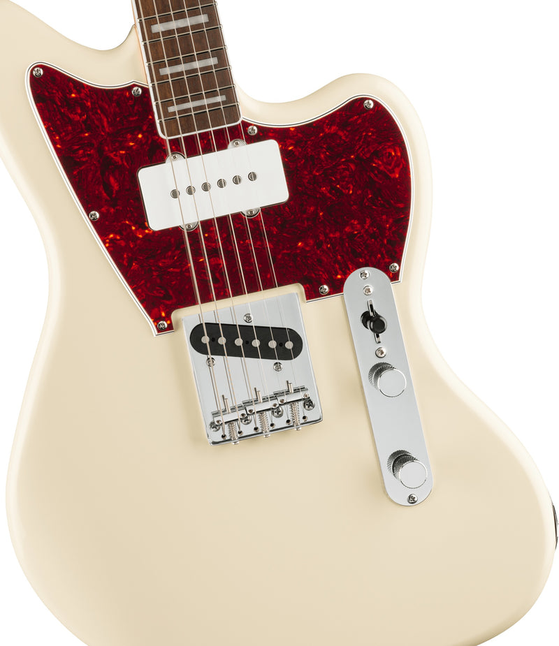 Fender Squier Limited Edition Paranormal Offset Telecaster SJ, Laurel Fingerboard, Tortoiseshell Pickguard, Olympic White