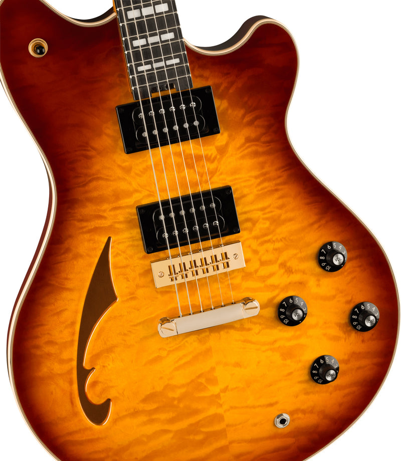 EVH SA-126 Special QM Quilted Maple Semi Hollowbody Electric Guitar with Case - Tobacco Sunburst (Open Box)