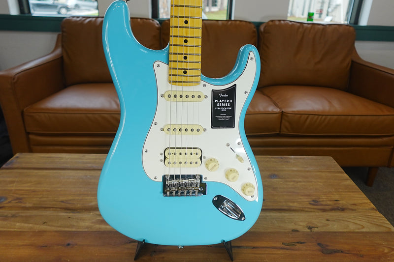 Fender Player II Stratocaster HSS, Maple Fingerboard, Aquatone Blue (Open Box)