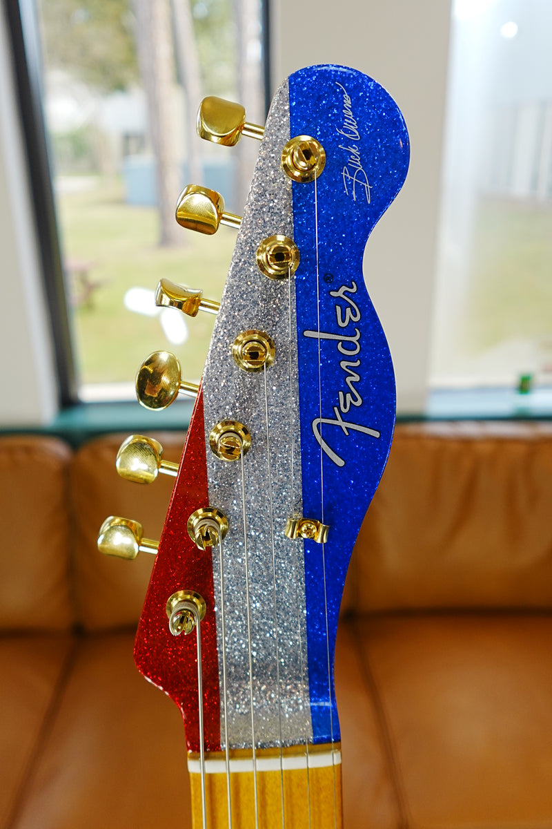 Fender Limited Edition Buck Owens Telecaster Maple Fingerboard in Red Silver and Blue Sparkle