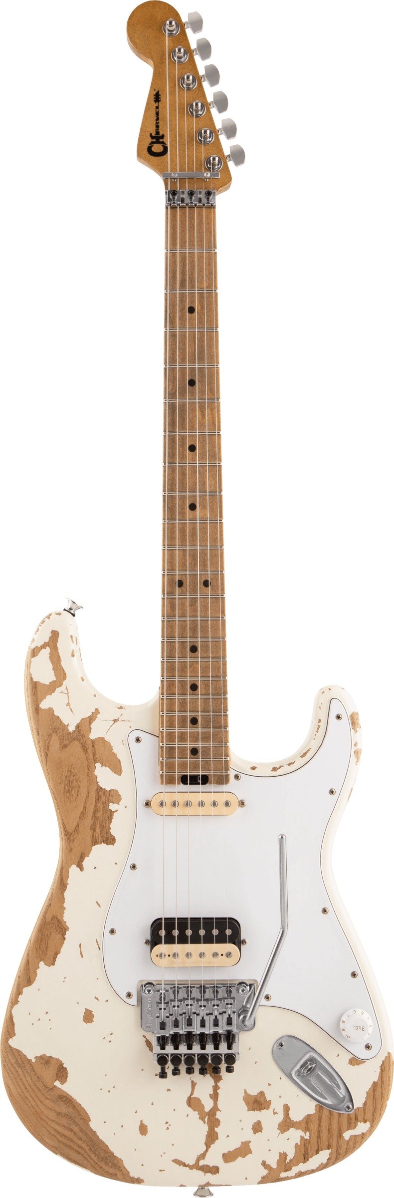 Charvel Super-Stock SC1 Artist Signature Limited-edition Henrik Danhage Electric Guitar White Relic