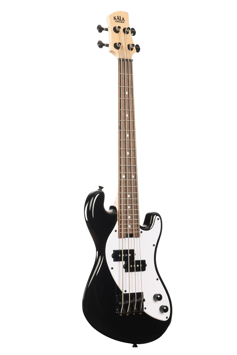 Kala UBASS-SB-BK-FS Solidbody U-Bass Electric Bass Guitar - Black (Open Box)